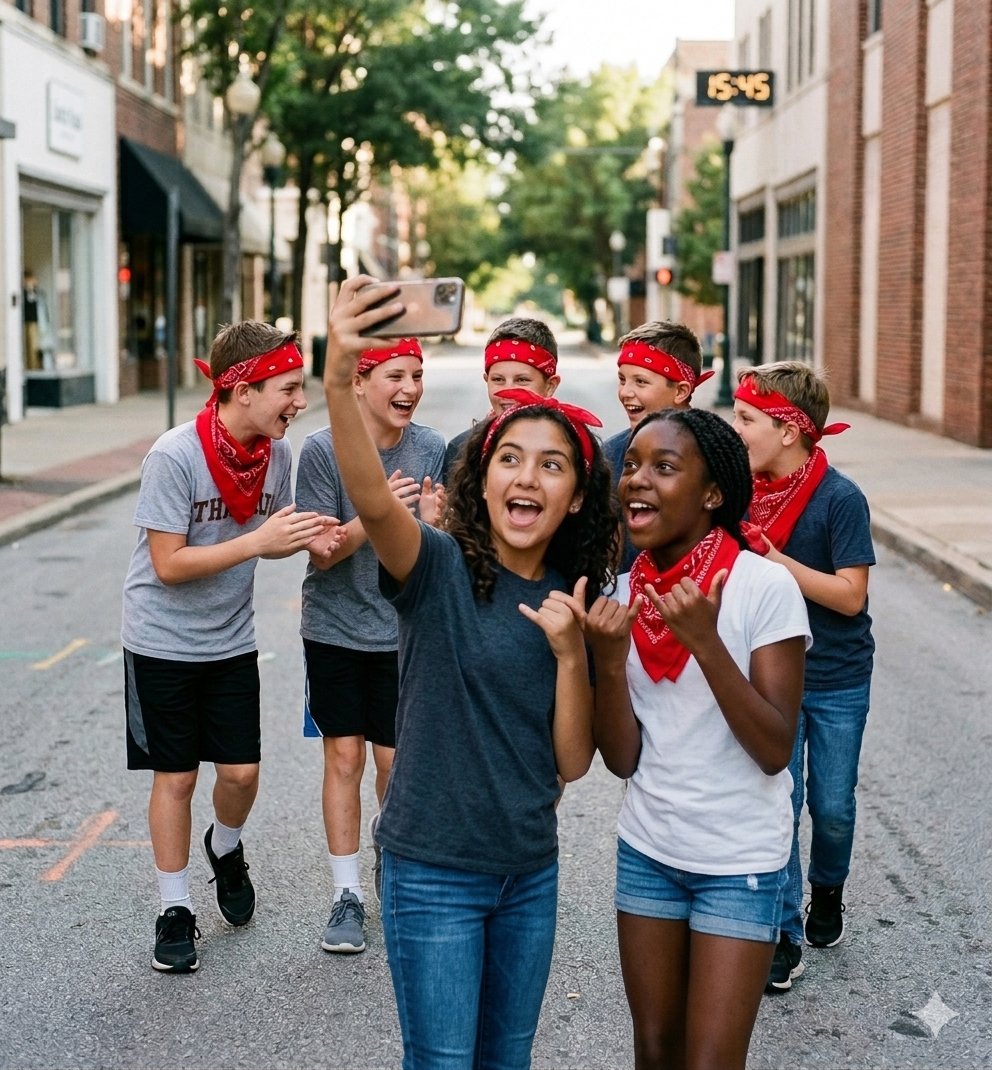Final birthday greeting video challenge at the last station of a neighborhood Amazing Race